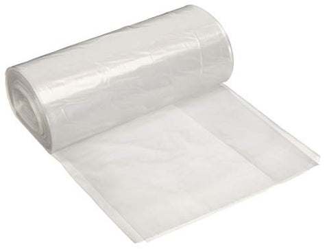 AmazonCommercial 55 Gallon Trash Bags, Garbage Bags, 1.2 MIL, Unscented, Clear, 50 Count