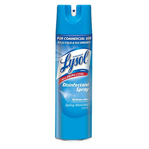 Lysol Professional Disinfectant Spray, Spring Waterfall, 19 Ounce (Pack of 12)