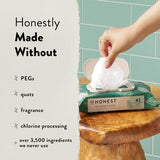 The Honest Company Plant-Based Flushable Wipes | 99% Water, Hypoallergenic, EWG Verified, Safe to Flush | Fragrance Free, 336 Count