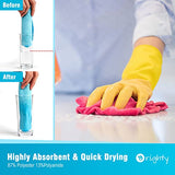 Orighty Microfiber Cleaning Cloths, Pack of 120, Highly Absorbent Cleaning Supplies, Lint Free Cloths for Multiple-use, Powerful Dust Removal Cleaning Rags for House, Kitchen, Car Care(12x12 inch)
