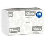 Kleenex® Multifold Paper Towels (02046), 1-Ply, 9.2" x 9.4" sheets, White, (150 Sheets/Pack, 8 Packs/Case, 1,200 Sheets/Case)