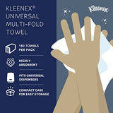 Kleenex® Multifold Paper Towels (02046), 1-Ply, 9.2" x 9.4" sheets, White, (150 Sheets/Pack, 8 Packs/Case, 1,200 Sheets/Case)