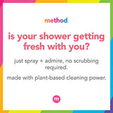 Method Daily Shower Cleaner Spray; Plant-Based & Biodegradable Formula; Spray and Walk Away - No Scrubbing Necessary; Eucalyptus Mint Scent; 28 oz Spray Bottles; 4 Pack; Packaging May Vary