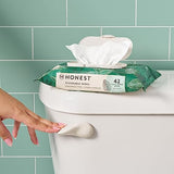 The Honest Company Plant-Based Flushable Wipes | 99% Water, Hypoallergenic, EWG Verified, Safe to Flush | Fragrance Free, 336 Count