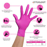 FRAMAR Pink Gloves Disposable Latex Free Large – Nitrile Gloves Large, Cooking Gloves, Latex Gloves, Mechanics Gloves, Disposable Gloves Large Non Latex Gloves Tattoo Gloves, Powder Free Gloves